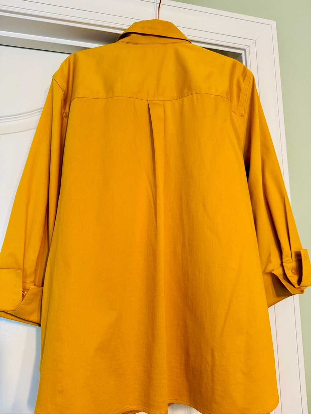 Chico's Mustard Yellow Button-Front Blouse - Picture 2 of 3